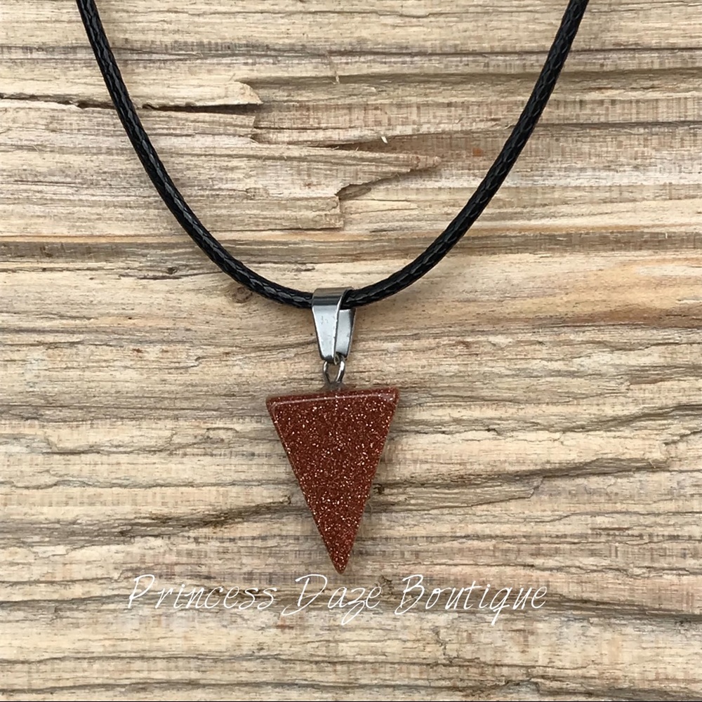 Natural Stone Arrow‎ Necklace